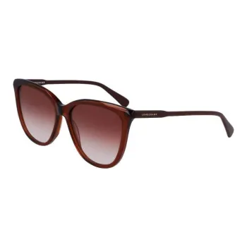 LONGCHAMP Acetate Cat Eye Sunglasses Women's Brown