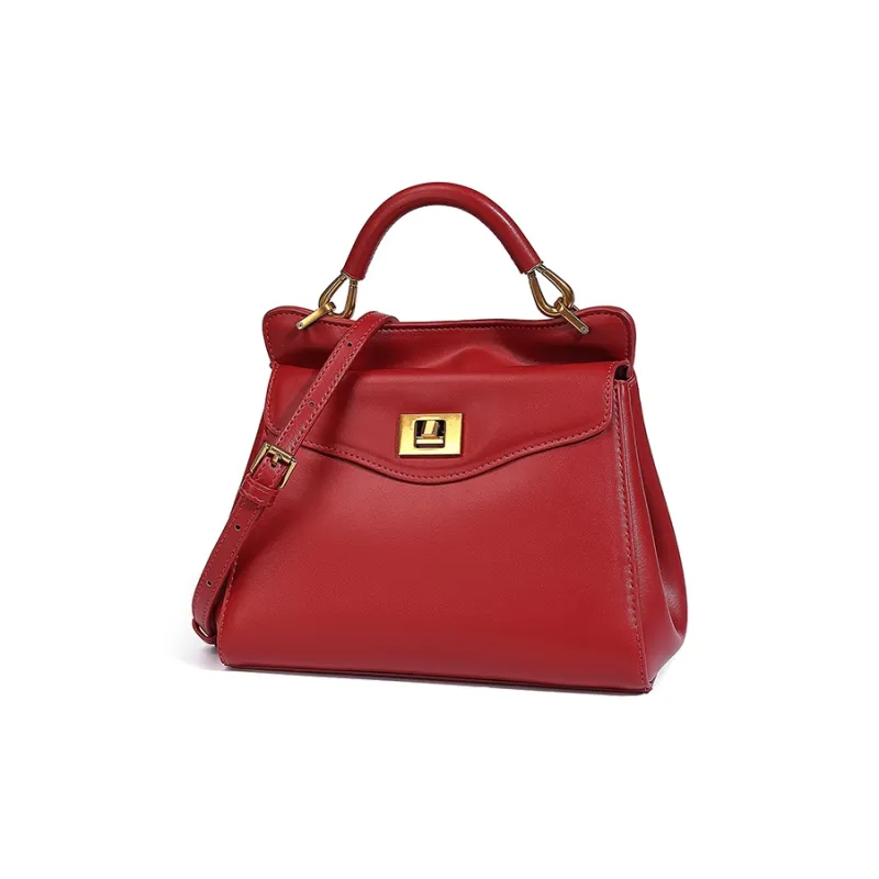 Vigno Synthetic Leather Shoulder Bag Crossbody Bag Regular Women's Brown/Red/Ecru/Black-13