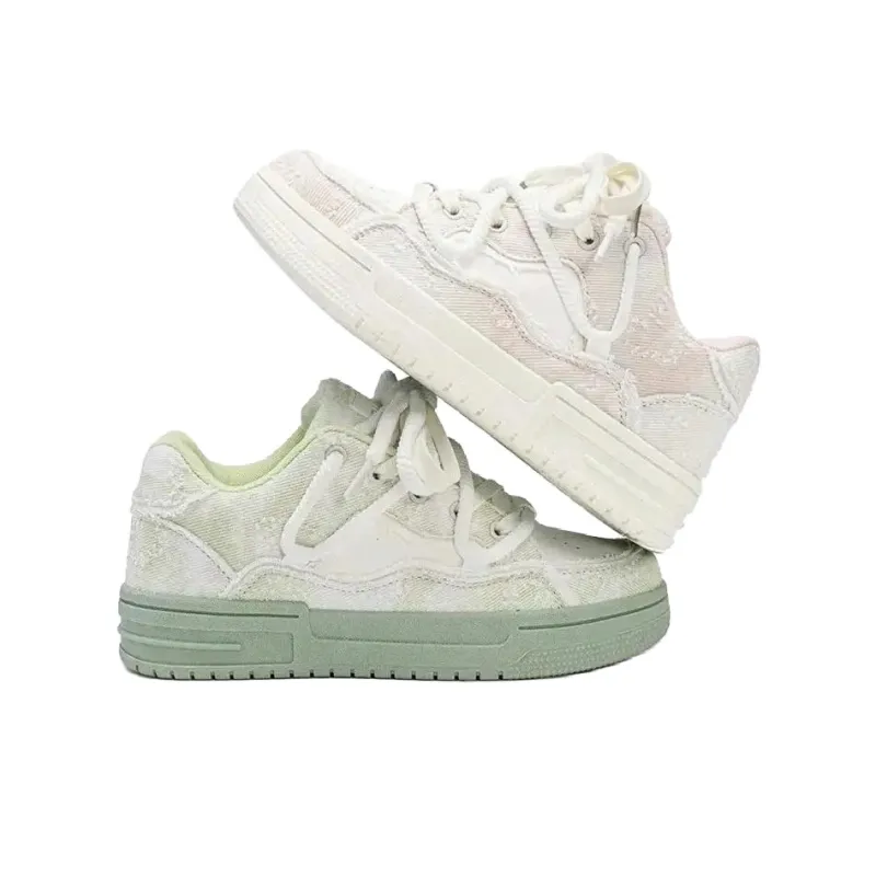 T628 Vintage Puffy Shoes Wear resistant, Lightweight, Breathable, And Non slip. Low Top Skateboard Shoes Unisex-37