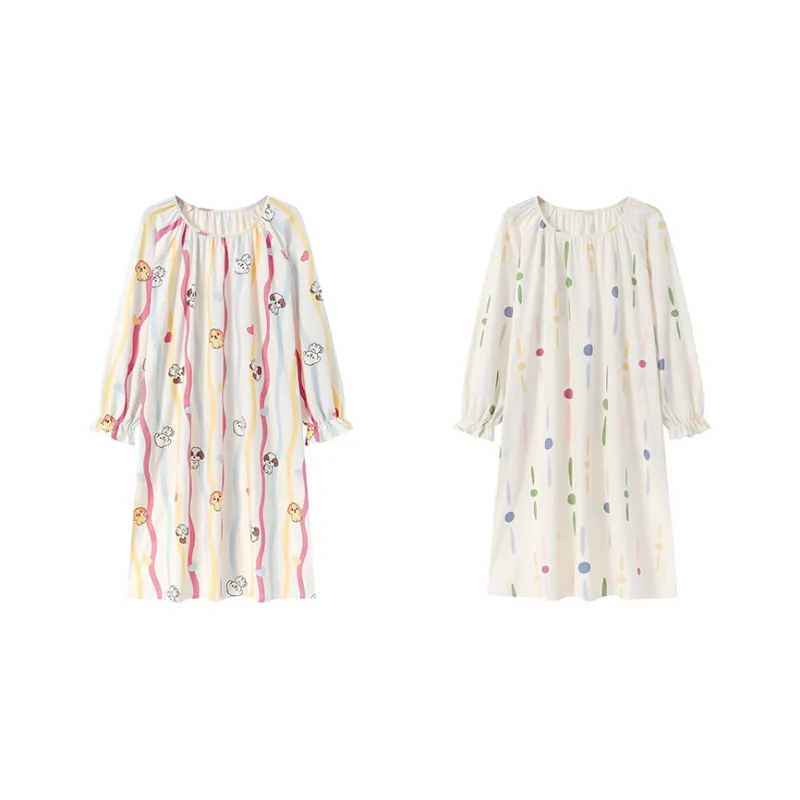 Herbal Primer Nightgown Women's Combo Set-52