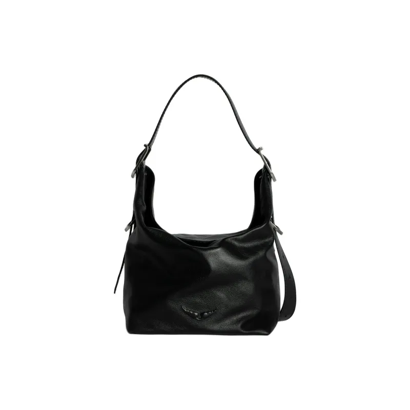 Zadig & Voltaire Cow Leather Shoulder Bag Women's Black-0