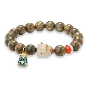 Gianina Green Sandalwood Wooden Bracelets Unisex