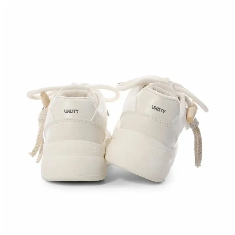 UNIITY Skateboard Shoes Women's Low Top Beige/Milk Tea-5
