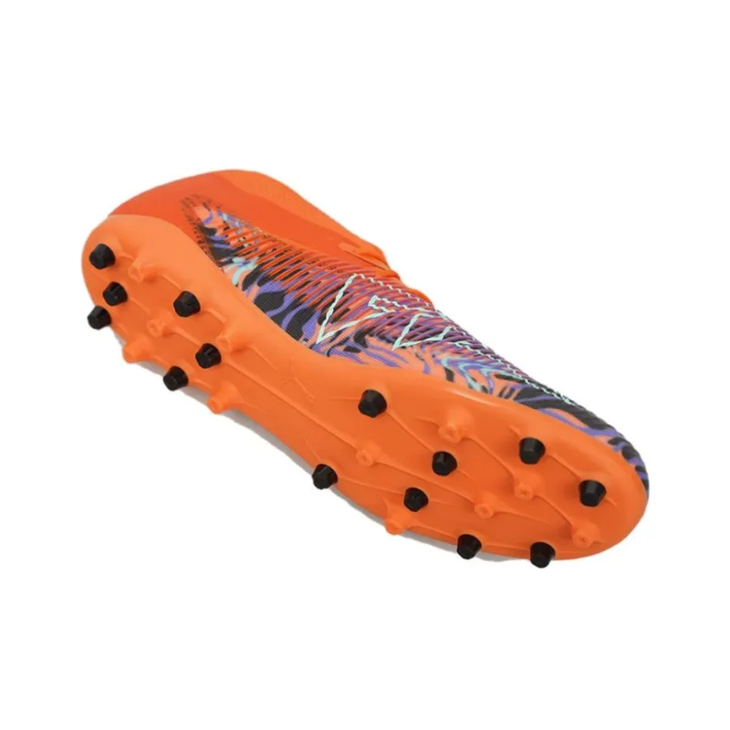 PUMA FUTURE 8 MG Rubber Short Studs Artificial Ground Wear Resistant Coverage Soccer Shoes Men's Orange Black-4