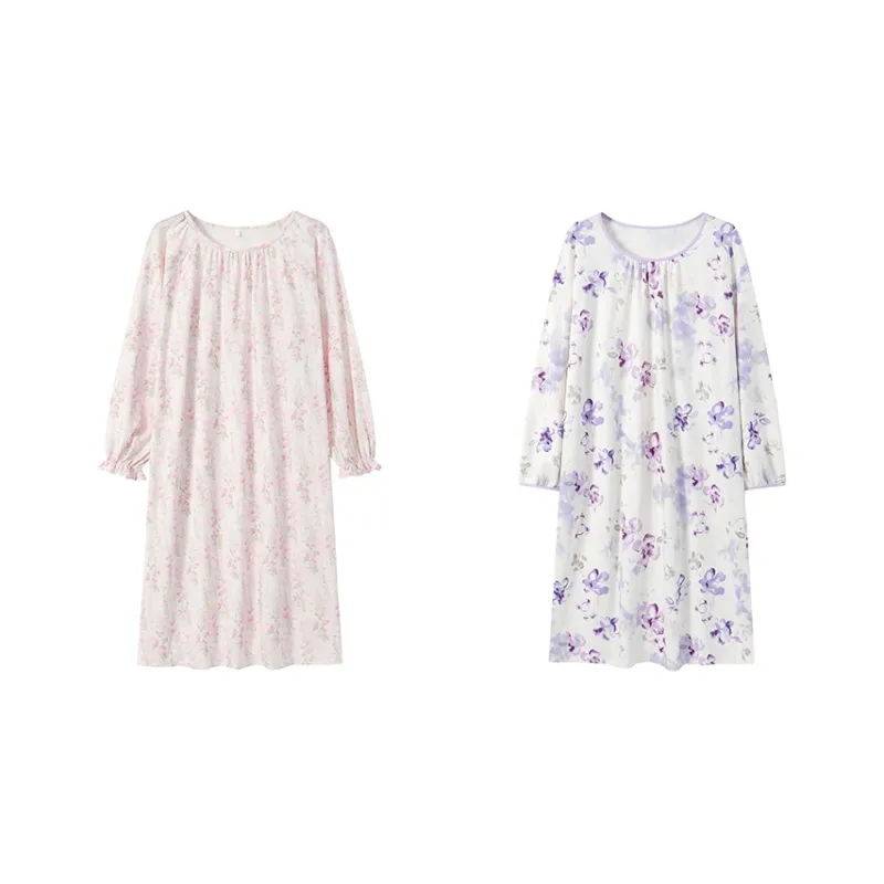 Herbal Primer Nightgown Women's Combo Set-49