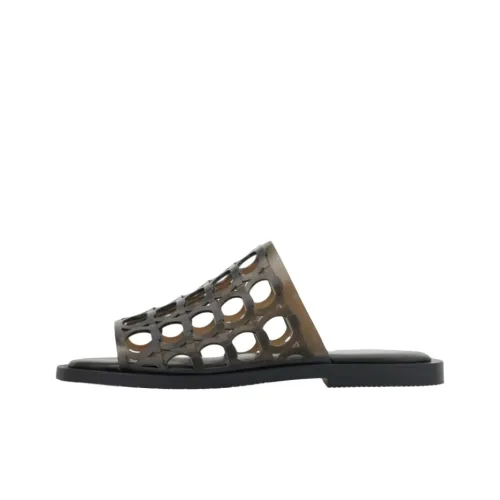 FERRAGAMO GANCINI Slide Slippers Men's Black