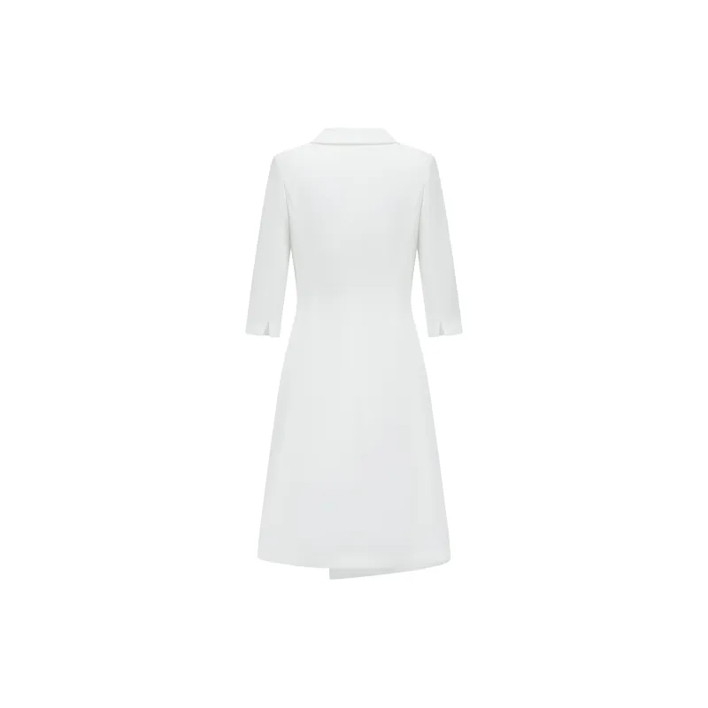 ONE SHALLOW Long Sleeved Dresses Women's White-1