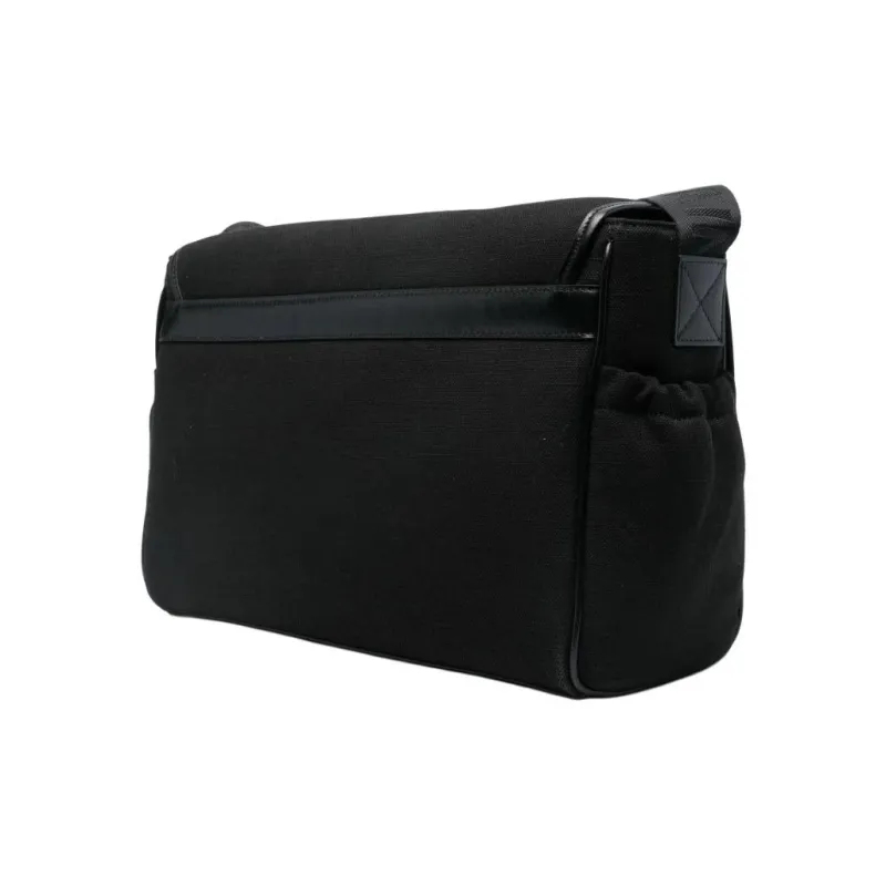 BALMAIN Logo Embroidered Foldover Top Changing Bag-1