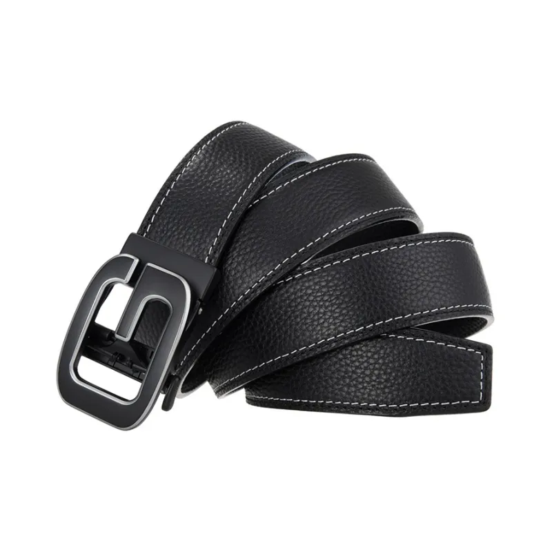 Yalu Preferred Top Grain Cow Leather Belts Men's Width 3.5CM-2