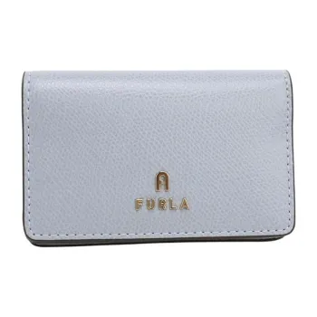 Furla Leather Card Holder Women's Light Blue & Pink
