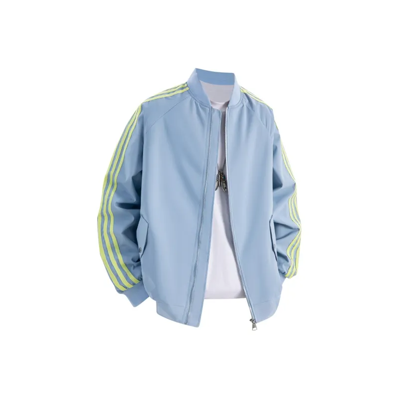 AKIN Baseball Jacket Unisex Navy Blue Apricot-9