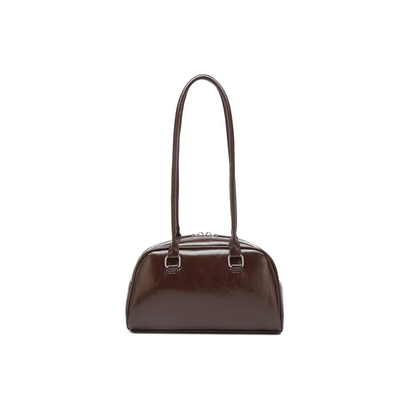 SEPTWOLVES PU Shoulder Bag Large Size Women's Black/White/Brown/Blue/Burgundy-10