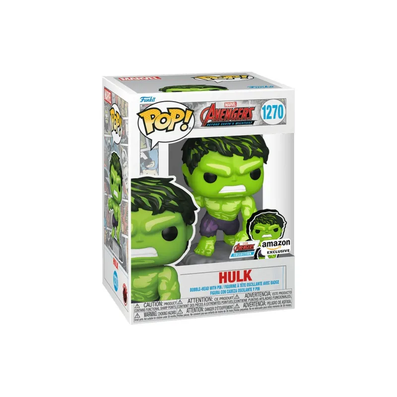 Funko The Avengers Hulk, Comes With An IEX Badge. Chibi Figures-1