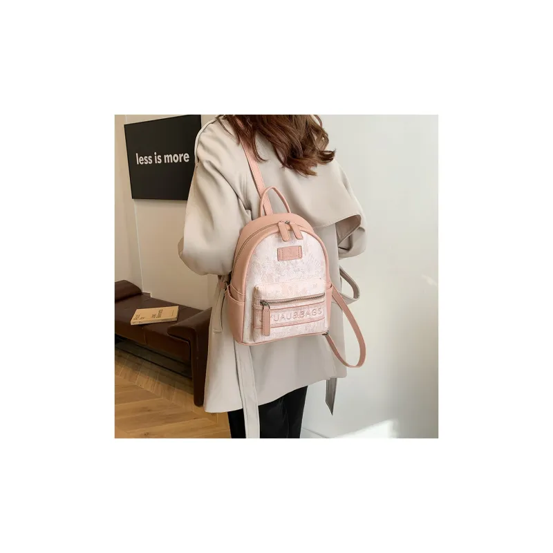 BGAY PU Backpack Regular Women's Gray/Pink/Blue-6