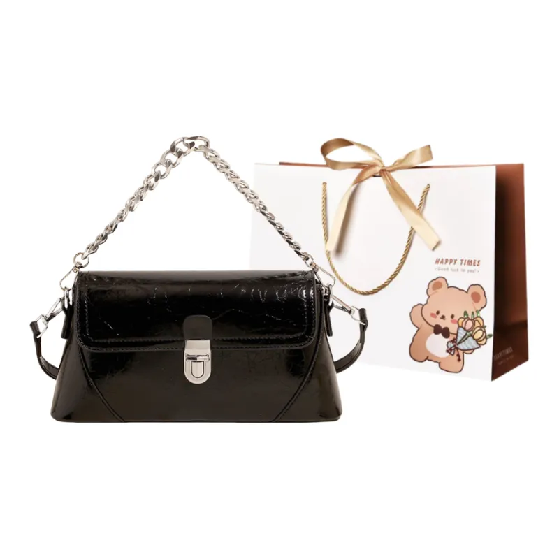 ERANGBEAR PU Crossbody One Shoulder Handbags Regular Women's Ecru/Silver/Black/Khaki/Green-4