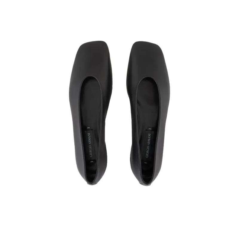 GIORGIO ARMANI Smooth leather Ballerinas-3
