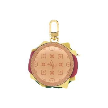 LOUIS VUITTON Leather Coin Purse Women's Brown