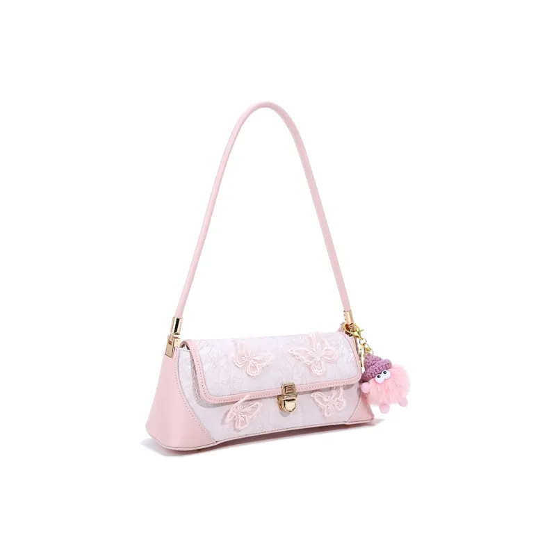 Carit&Koty PU Shoulder Bag Women's White Black Pink-16