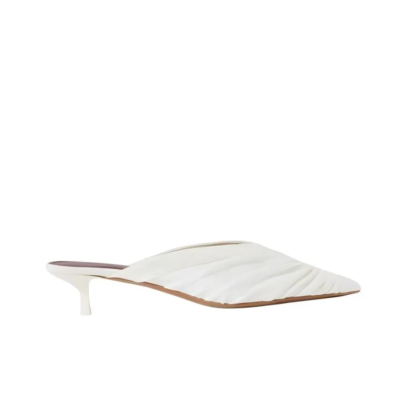 NEOUS Closed Toe Slippers 4.5cm Women's White-1