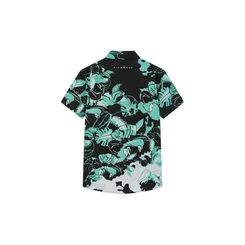 JOHN RICHMOND Shirt Men's Bean Green Plants-1
