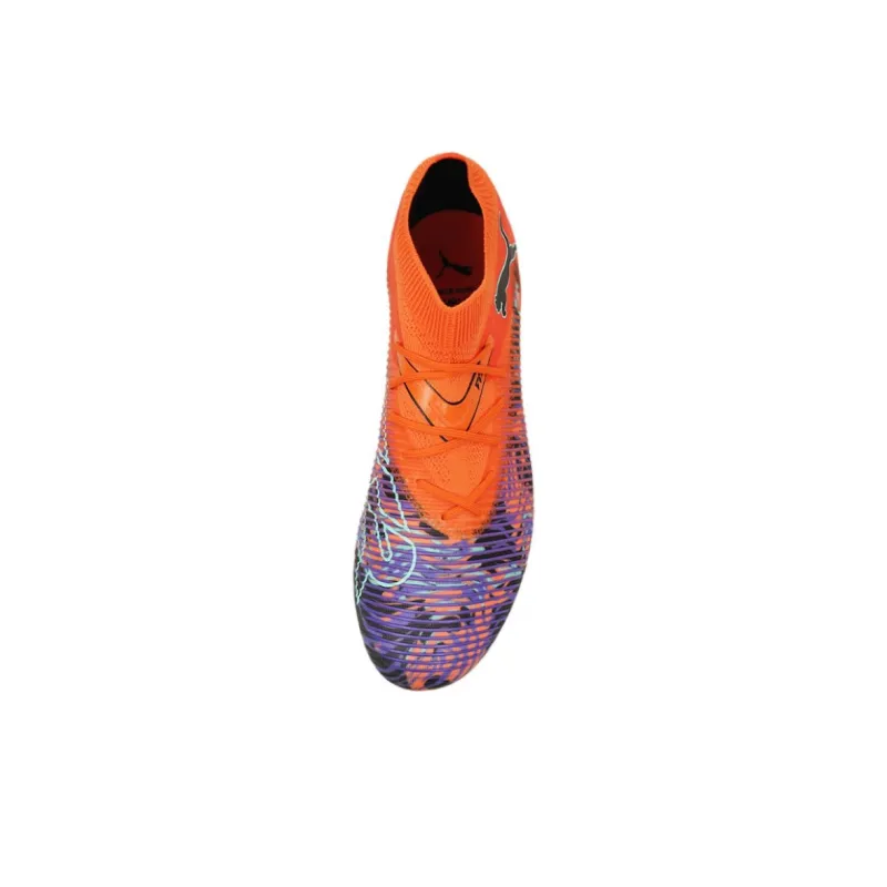 PUMA FUTURE 8 MG Rubber Short Studs Artificial Ground Wear Resistant Coverage Soccer Shoes Men's Orange Black-3