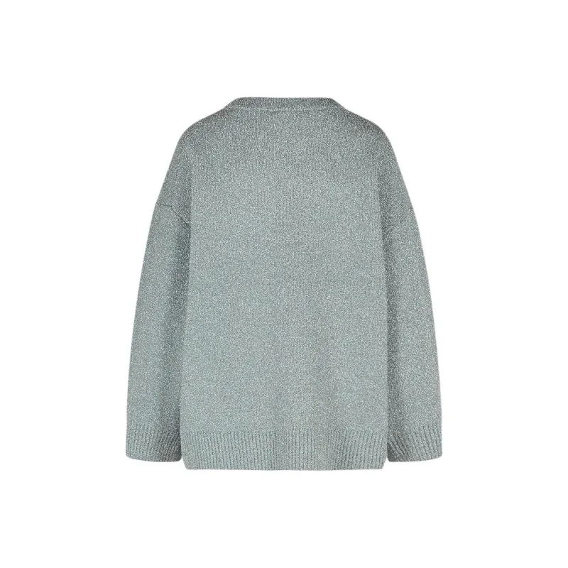 GANNI Crewneck Ribbed Knit Jumper-1
