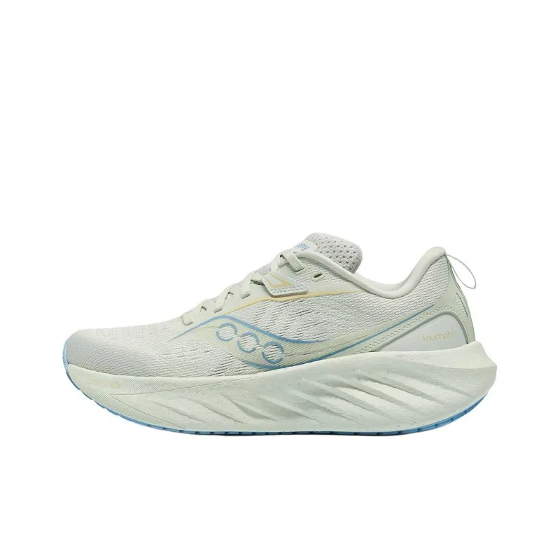 Saucony TRIUMPH 22 Anti Slip Wear Resistant Low Top Running Shoes Women's Light Green-0