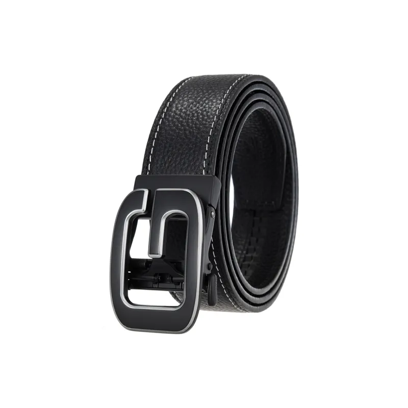 Yalu Preferred Top Grain Cow Leather Belts Men's Width 3.5CM-0