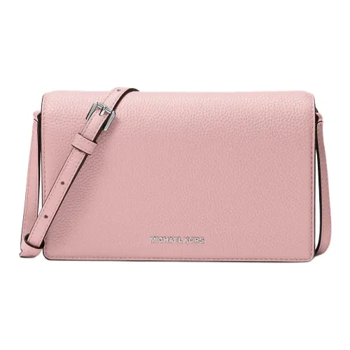 MICHAEL KORS Jet Set Litchi Grain Leather Shoulder Bag Medium Size Women's Smoke Pink