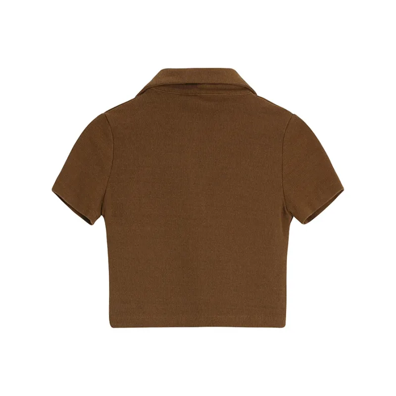 PAIN OR PLEASURE Summer Regular T Shirt Women's Brown-1