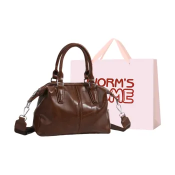 Worm's Home PU One Shoulder Handbags Regular Women's Brown/Burgundy/Black/Gray