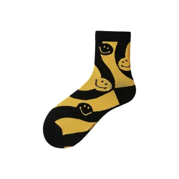SMILEY Mid Calf Socks Unisex Combo Set