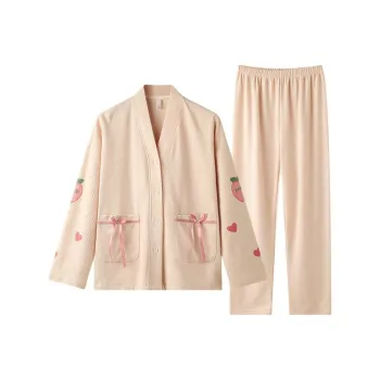 ZAO FU NIAO Pajama Set Women's Apricot