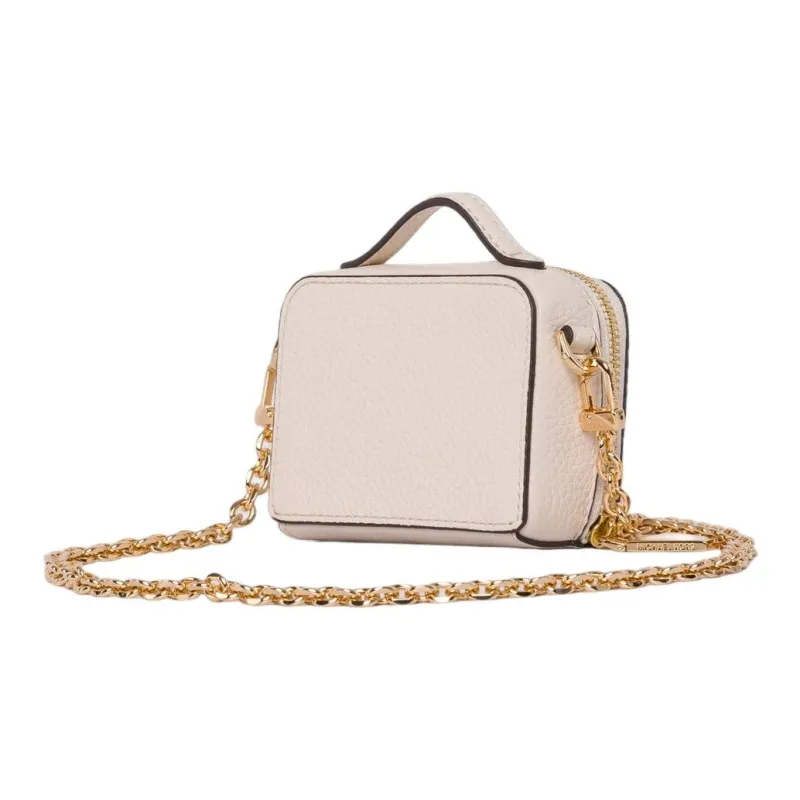 MICHAEL KORS Cow Leather Box Bag, Shoulder Bag, Crossbody Bag Mini Women's Cream White-2