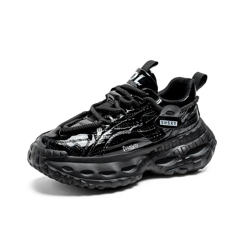 Budding Bear Slip Resistant, Abrasion Resistant, Breathable, Height Increasing Low Top Chunky Sneakers Men's-25