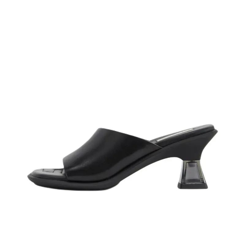 MIISTA Slide Slippers 4.2cm Women's Black-0