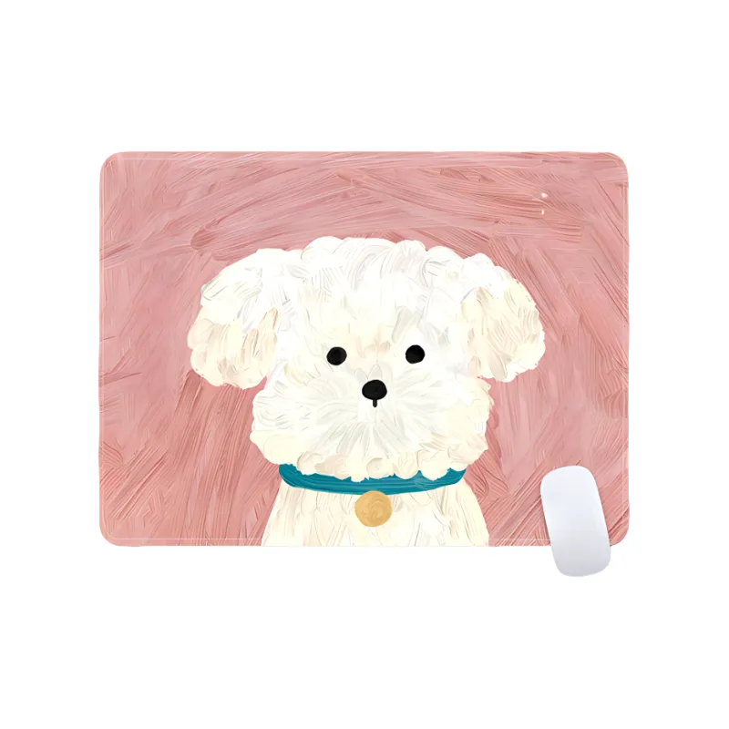 Beams Cute Puppy Small Size Computer Desk Pad Gaming Mat Slip Resistant Edge Trimmed Thickened Esports Mouse Pads-5