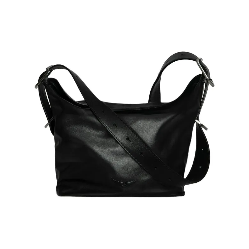 Zadig & Voltaire Cow Leather Shoulder Bag Women's Black-1