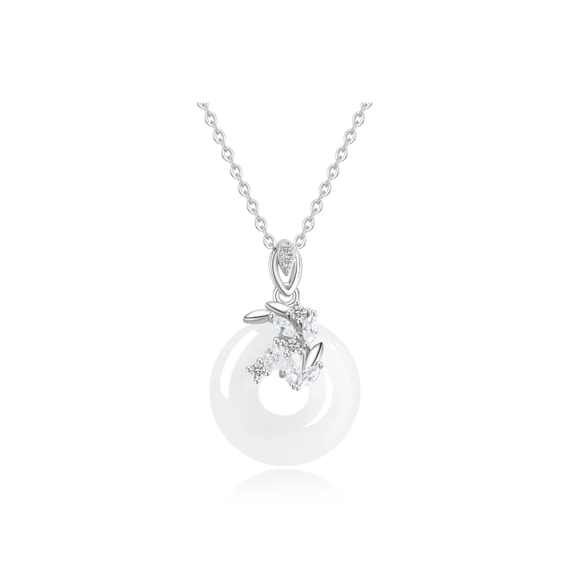 MOLADY Chalcedony Natural Jade Necklace For Women's Women's-0