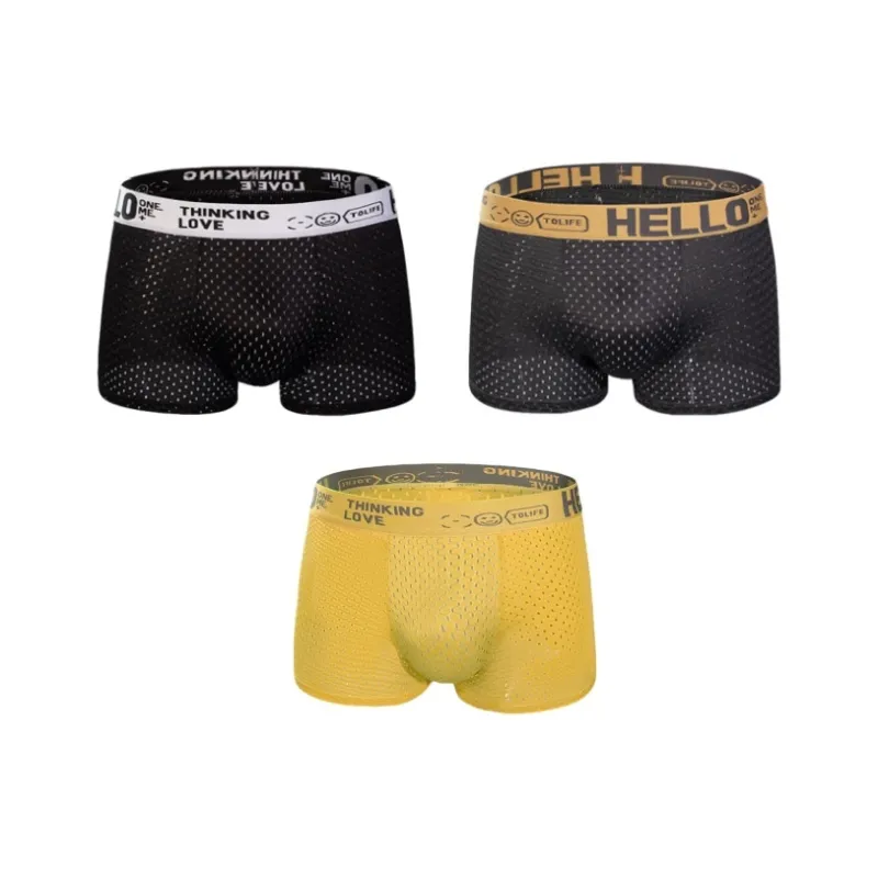 Qiao Ni Tong Underpants Men's 1 Pack Black-11