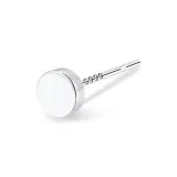 Smooth Finish Stud Earrings Silver Single[Sterling Silver]