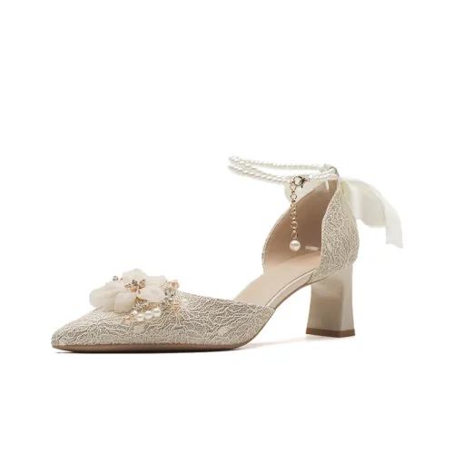 Zubumei High Heels Women's Champagne