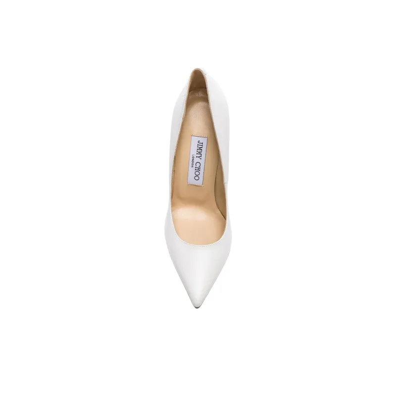 Jimmy Choo Anouk Slim Heel High Heels 11.5cm Women's White-4