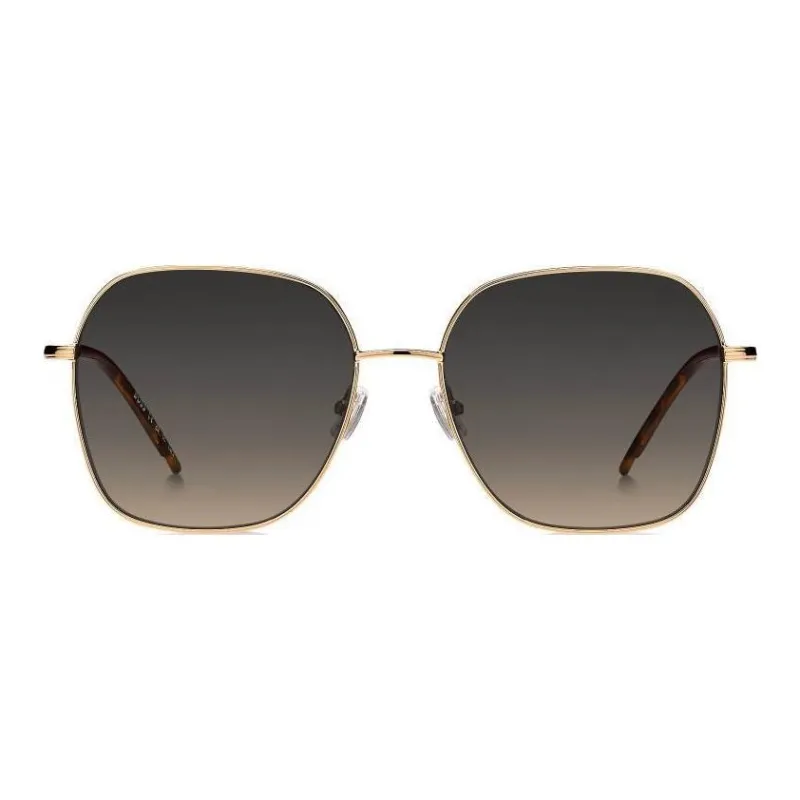 HUGO BOSS Stainless Steel Irregular Shape Sunglasses Women's Gold-1
