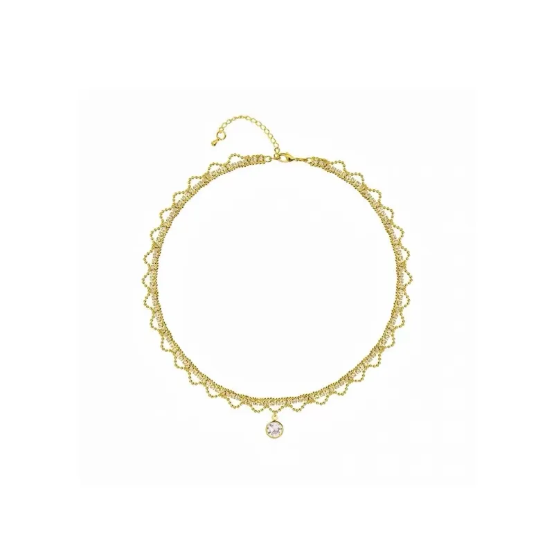 WAW Gold Plated Copper Necklaces Women's-0