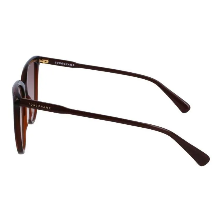 LONGCHAMP Acetate Cat Eye Sunglasses Women's Brown-2