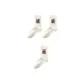 [3 Pack]Embroidery Anti-Pilling White