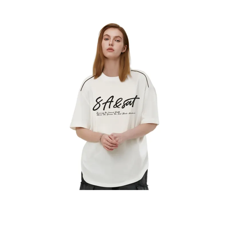 ST&SAT Regular T Shirt Unisex White-1