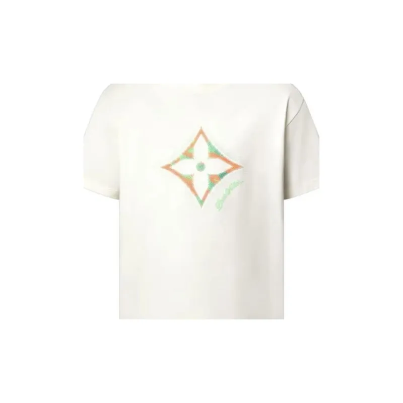 LOUIS VUITTON Monogram Flower 3D Gradient Print T Shirt-5