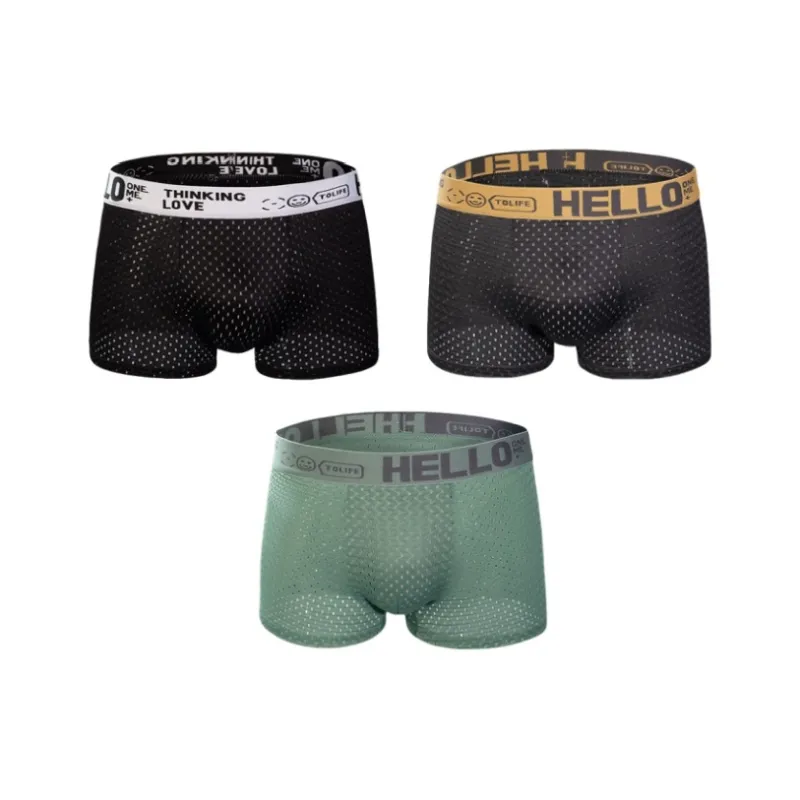Qiao Ni Tong Underpants Men's 1 Pack Black-6